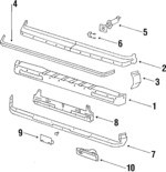 22515903 - Body: Face Bar for Oldsmobile: 98, Delta 88 Image