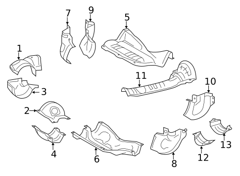 Heat Shields for 2019 Subaru Legacy #0