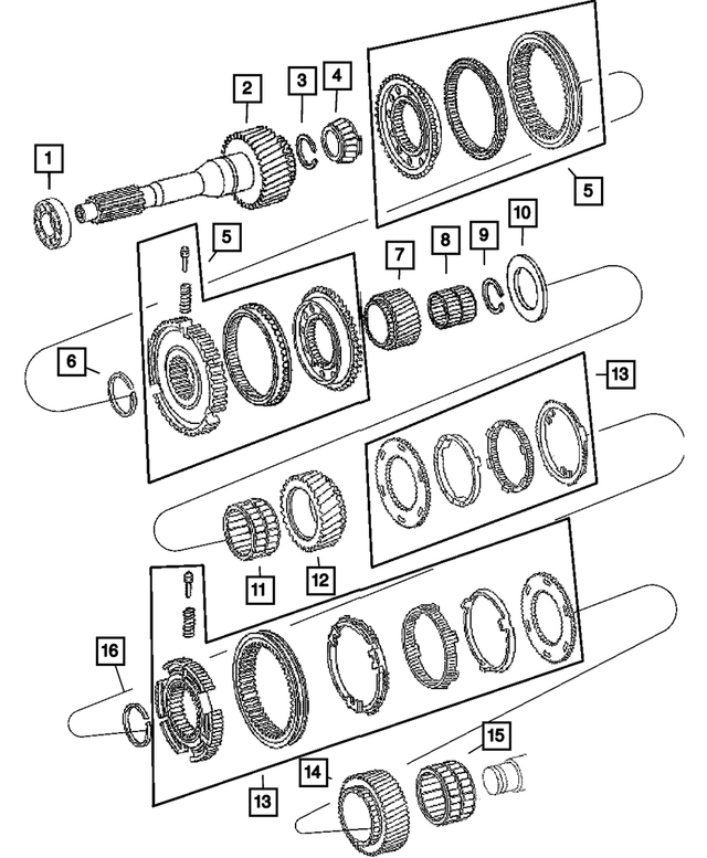 « 68054685AA – Mercedes Benz Manual Transmission 6 Speed : Primaire Arbre pour Mopar Image »