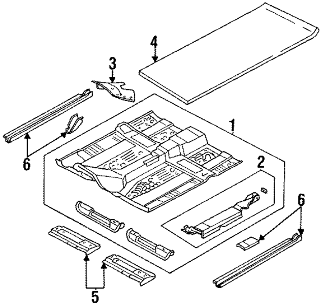 4696337 - Body: Floor Side Rail for Mopar Image