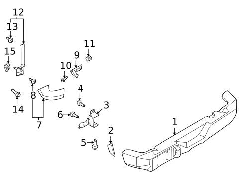 Bumper & Components - Rear for 2021 Ford Bronco #1