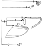 8BGB51060A - Electrical: Park/Turn Lamp for Mazda: MX-6 Image