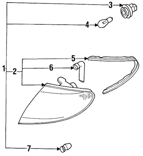 Park & Signal Lamps for 1994 Mazda MX-6 #0