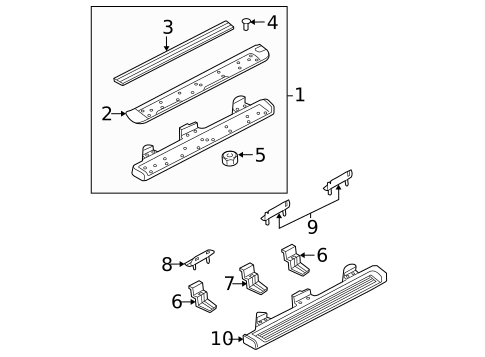 Running Board for 2008 Mercury Mountaineer #1