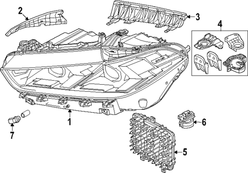 Headlamp Components for 2024 BMW X6 #0