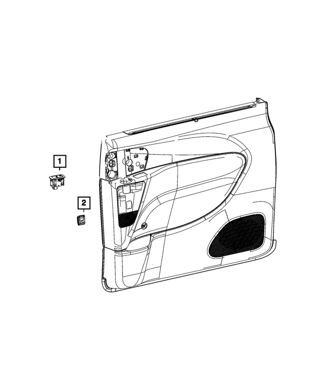 5SC03DX9AB - Electrical: Heated Seat Switch, Right Rear for Mopar Image image
