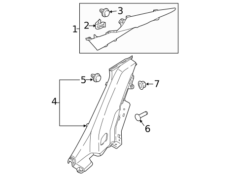 Interior Trim - Quarter Panels for 2020 Hyundai Accent #0