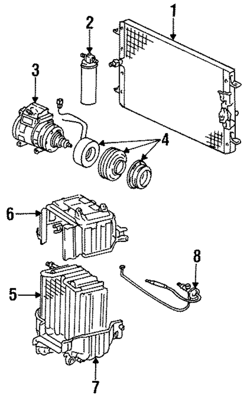 Condenser, Compressor & Lines for 1986 Toyota Cressida #0