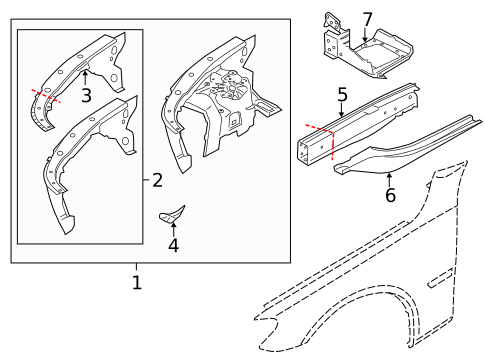 Inner Structure & Rails for 2010 BMW 750Li #0