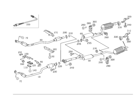 Exhaust System Used on Eight-Cylinder Gasoline Vehicles for 2003 Mercedes-Benz S55 AMG #0