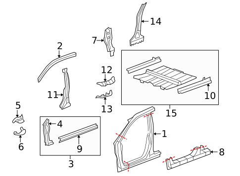 Floor & Rails for 2010 Honda CR-V #0