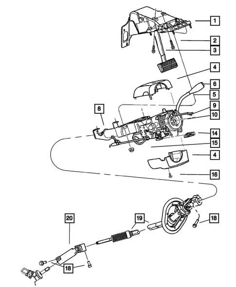 Steering Column for 2006 Dodge Ram 1500 #0