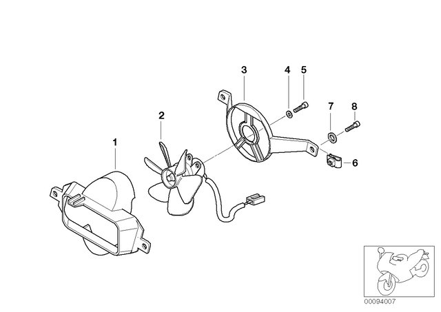 46637651900 - : Fan Shroud for BMW-Motorrad Image