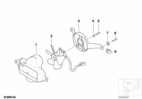 Electric Fan, Suction for 2003 BMW-Motorrad R 1150 RT #0
