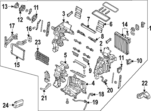 Evaporator & Heater Components for 2022 Hyundai Elantra N #0