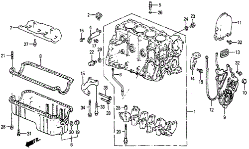 Cylinder Block - Oil Pan for 1984 Honda Prelude #0