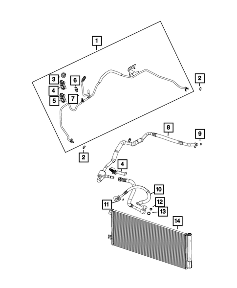 Air Conditioner and Heater Plumbing for 2016 Fiat 500X #0