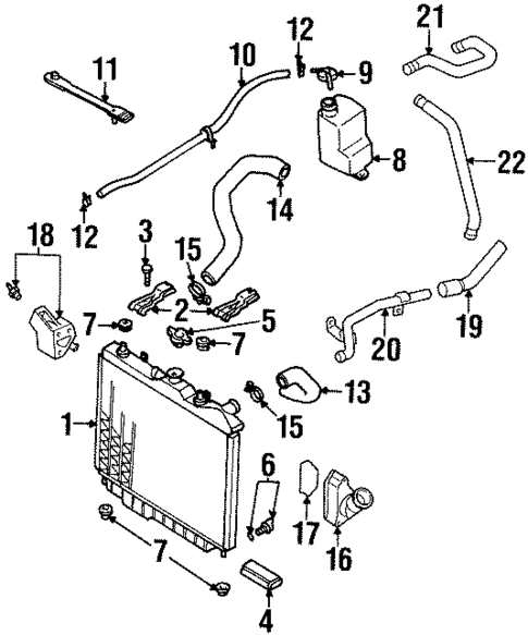 Radiator & Components for 2003 Isuzu Rodeo #0