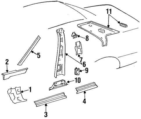 Interior Trim for 1985 Mercedes-Benz 190 D #0
