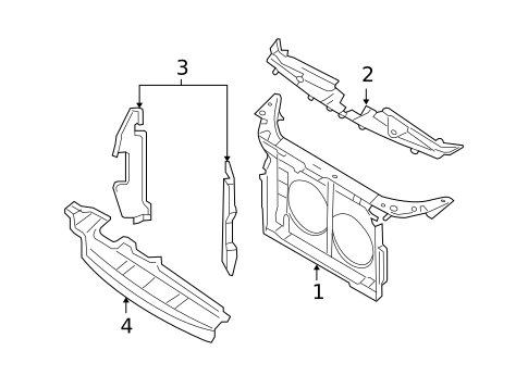 Radiator Support for 2007 Ford Five Hundred #0