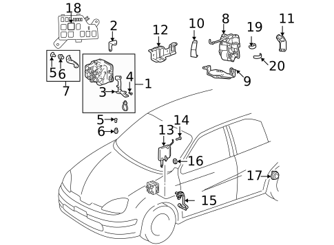 ABS Components for 2001 Toyota Prius #0