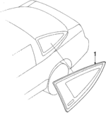 8330040F00 - Body: Glass for Nissan Image