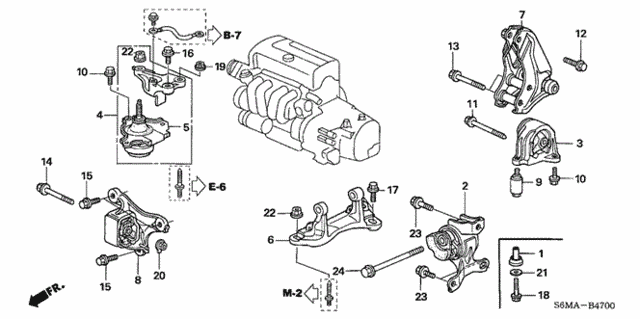 Engine Mounts (MT) for 2006 Acura RSX #0
