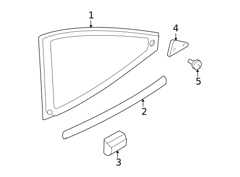 Glass & Hardware for 2004 Ford Focus #0
