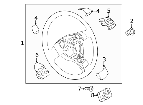 Steering Wheel & Trim for 2013 Volkswagen Tiguan #0