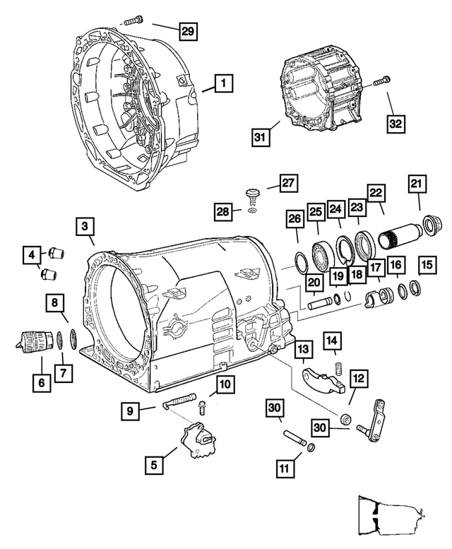 6507424AA - Automatic Transmission 5 Speed [DGJ]: Double Ended Stud for Chrysler: 300, 300M, Concorde | Dodge: Challenger, Charger, Intrepid, Magnum Image