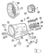 52108472AA - Automatic Transmission 5 Speed [DGJ]: Torque Converter Housing for Mopar Image image
