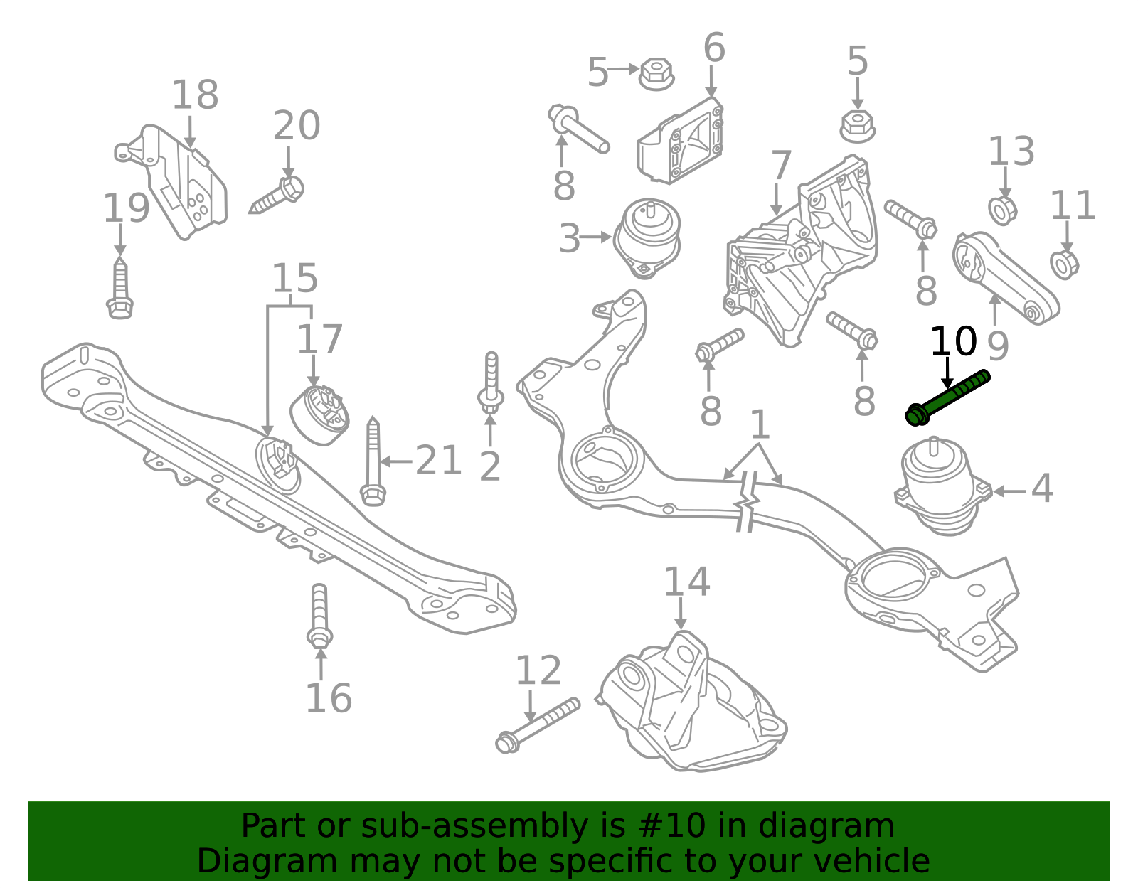 2010-2018 Porsche Torsion Arm Mount Bolt WHT-004-595 | Parts