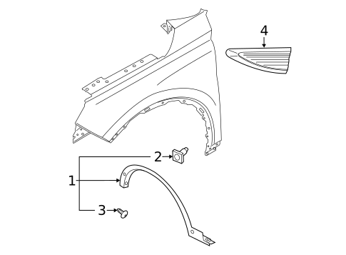 Exterior Trim - Fender for 2025 Lincoln Corsair #0