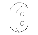 5Q0253147 - Exhaust: Rear Muffler Insulator for Volkswagen Image