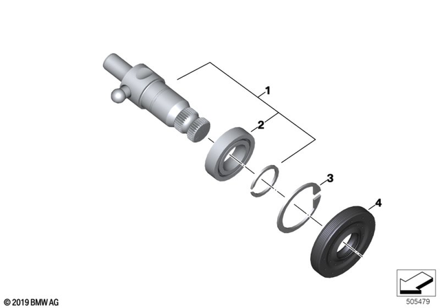 23009444762 - Manual Transmission: Selector Shaft -  for BMW-Motorrad Image