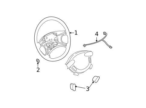 Steering Wheel & Trim for 2003 Kia Sedona #0