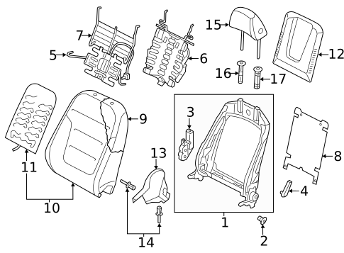 Front Seat Components for 2017 Volkswagen Touareg #0