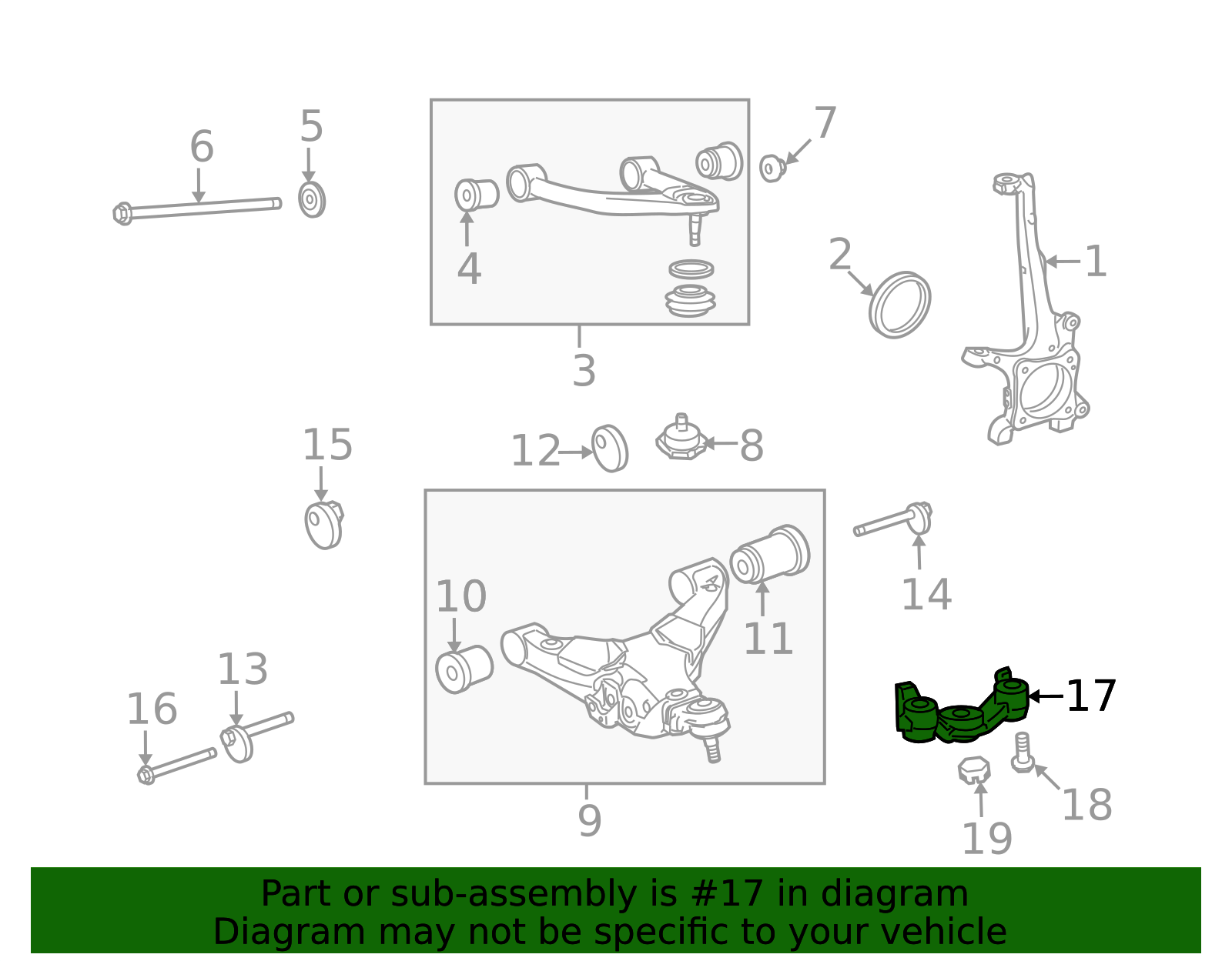 48625 2007-2022 Toyota Suspension Control Arm Bracket (Right, Front, Lower ...