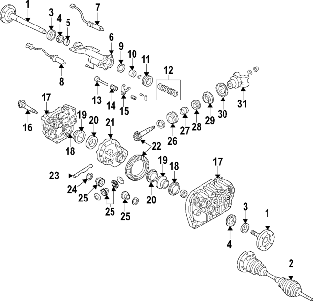 19256737 - Front Drive Axle: Pinion Shaft for GM Image