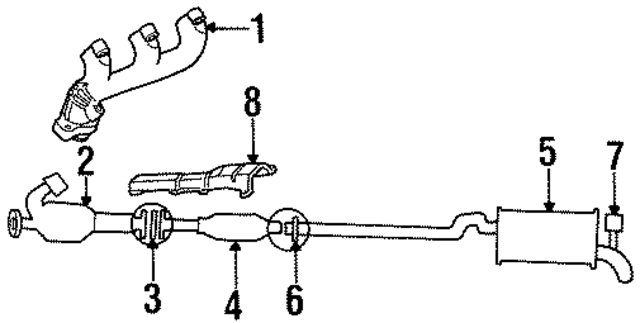 E6DZ5E241A - : Converter &amp; Pipe Gasket for Ford Image