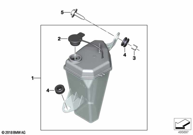 17138356813 - Cooling: Expansion Tank -  for BMW-Motorrad Image image