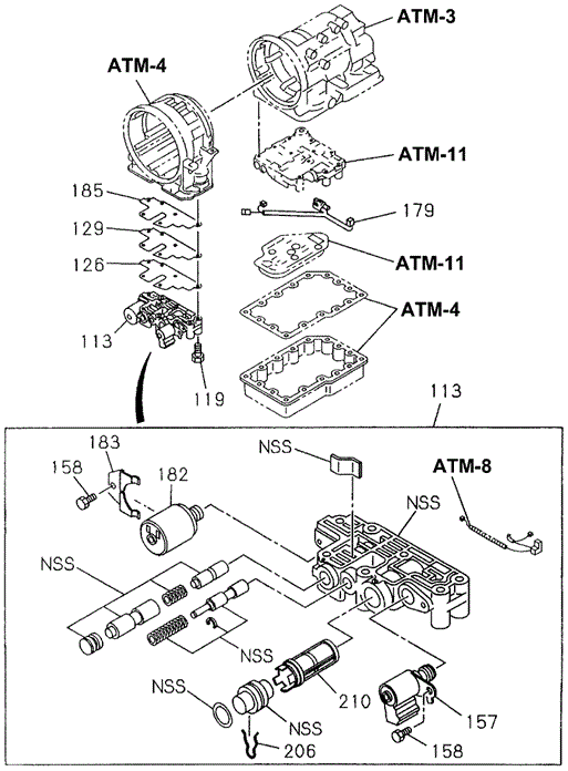 AT Transmission Control Valve (Upper Body) for 1997 Honda Passport #0