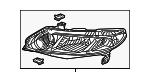 33151SNCA01 - Electrical: Headlight for Honda: Civic Image