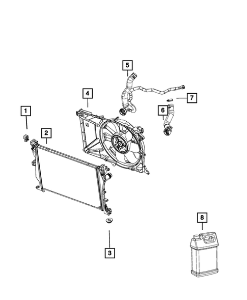 Radiator and Related Parts; Charge Air Cooler for 2020 Jeep Compass #5