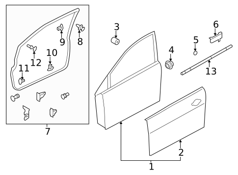 Door & Components for 2011 Nissan LEAF #0