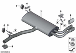 18307646018 - : Rear Muffler With Exhaust Flap for BMW Image