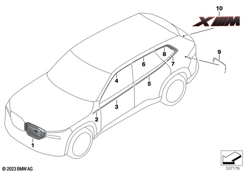 Exterior Trim Components for 2022 BMW XM #0