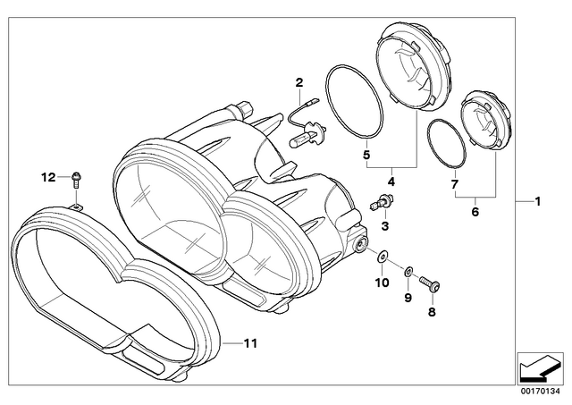 63127698600 - : Headlight Cover for BMW-Motorrad Image