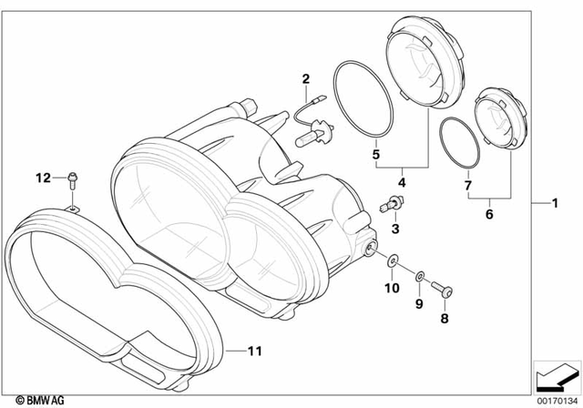 63127698600 - : Headlight Cover for BMW-Motorrad Image