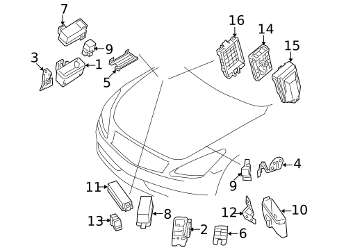 Horn for 2009 INFINITI EX35 #1
